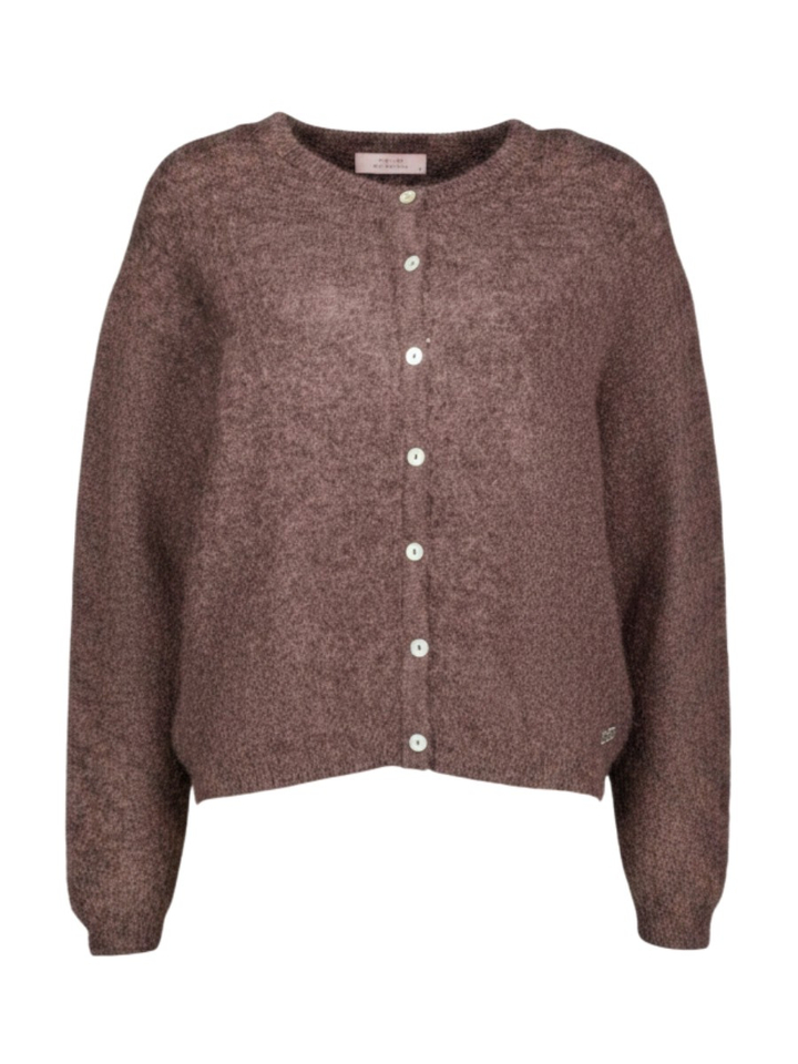 Donkerbruine cardigan met knoopsluiting Bibi Studio