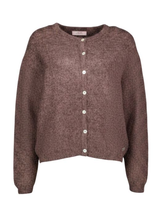 Donkerbruine cardigan met knoopsluiting Bibi Studio