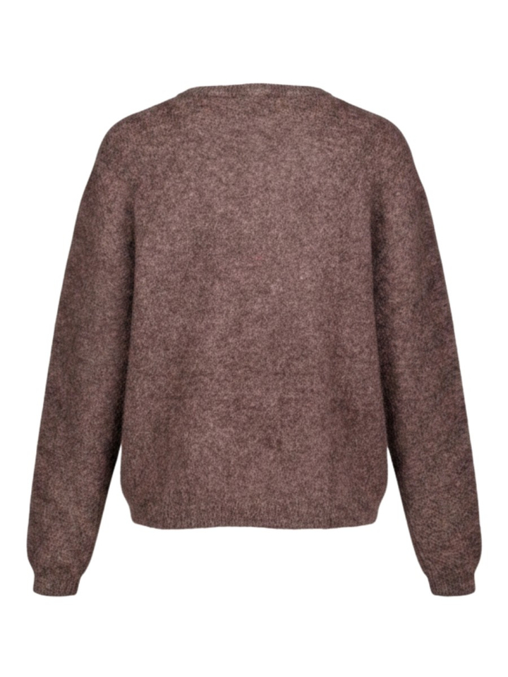 Donkerbruine cardigan met knoopsluiting Bibi Studio