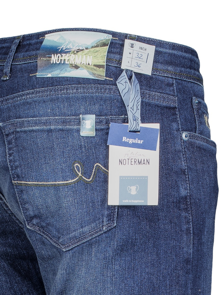Blauwe slim fit jeans Atelier Noterman