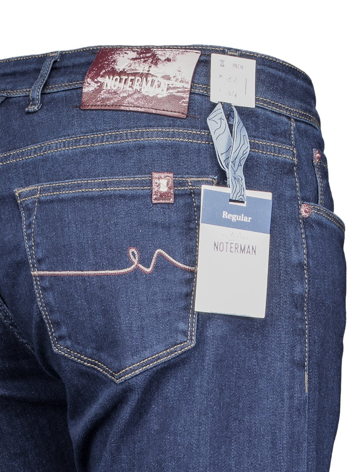 Donkerblauwe jeans regular fit Atelier Noterman