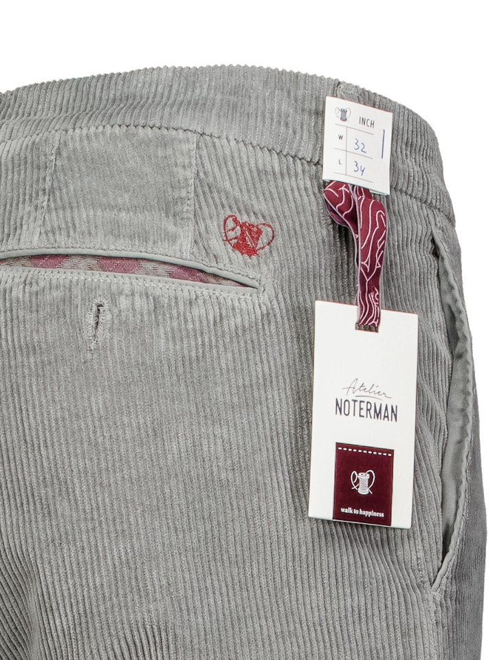 Grijze ribfluwelen broek Atelier Noterman 