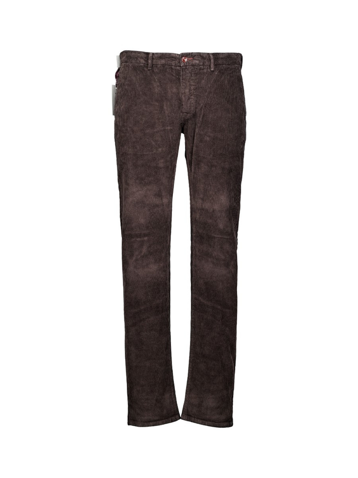 Donkerbruine ribfluwelen broek Atelier Noterman