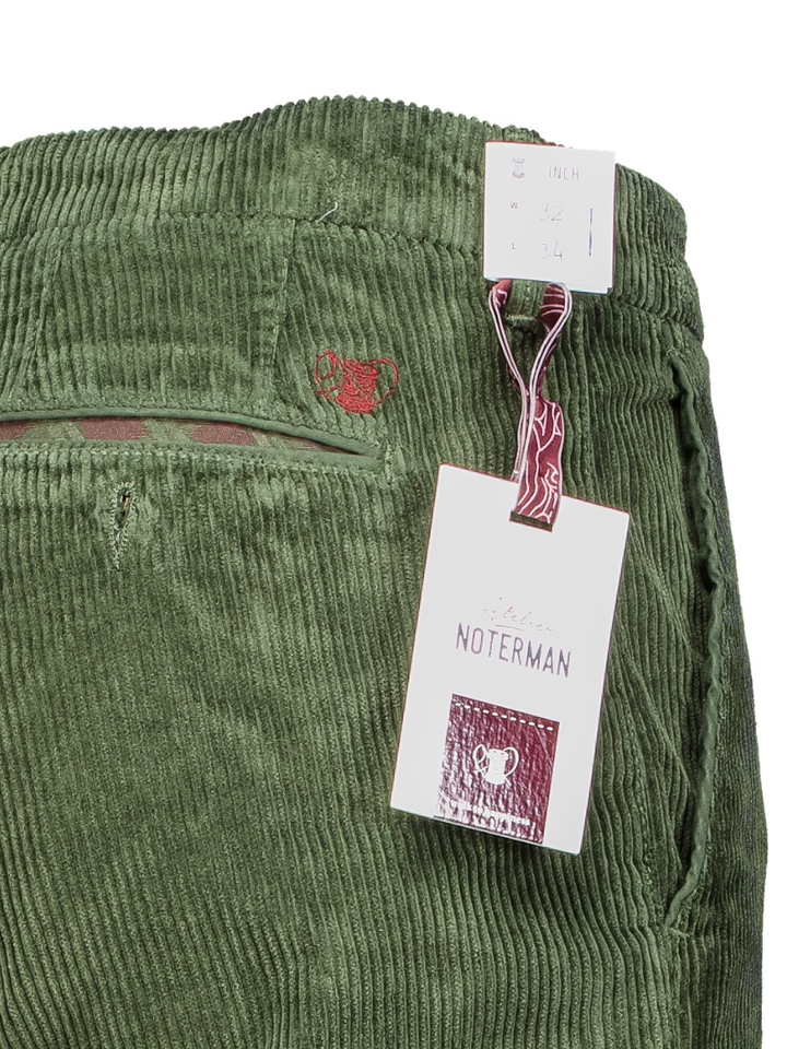 Groene ribfluwelen broek Atelier Noterman