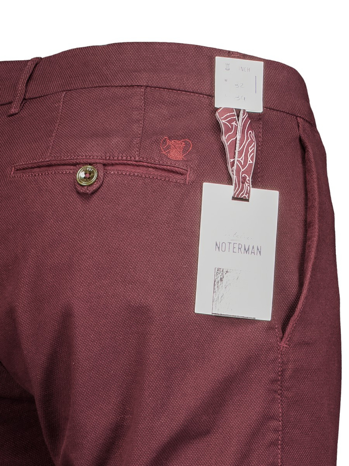 Bordeaux katoenen lange broek Atelier Noterman 