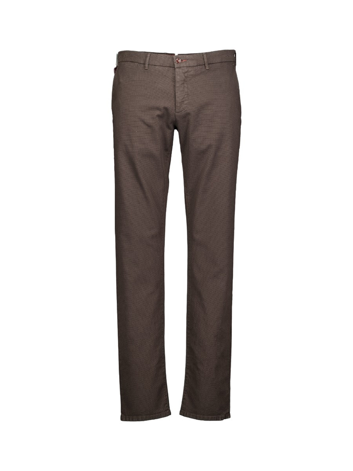 Donkerbruine katoenen lange broek Atelier Noterman