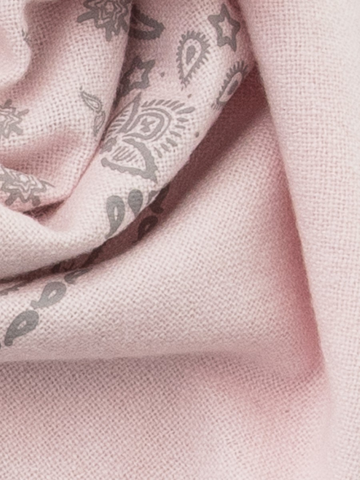 Roze sjaal met wol en kasjmier Blui