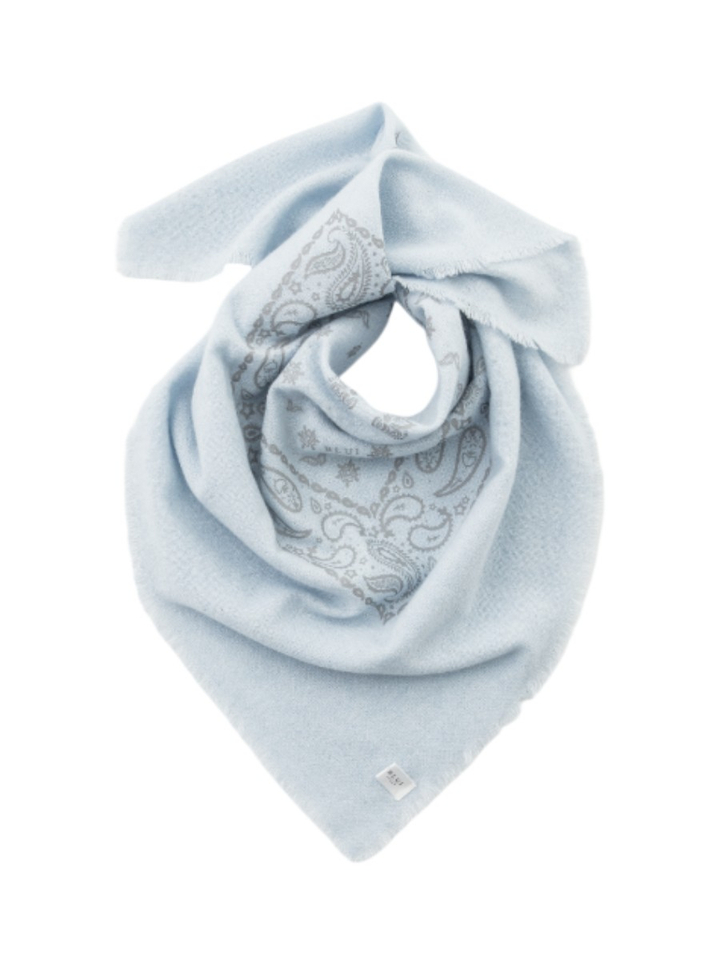 Blauwe wollen sjaal Blui