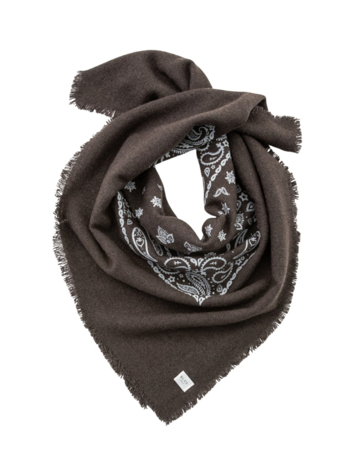 Bruine wollen sjaal Blui