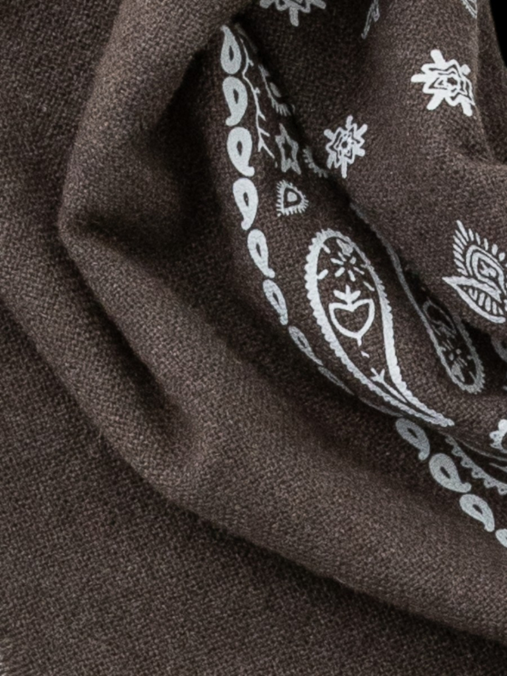 Bruine wollen sjaal Blui