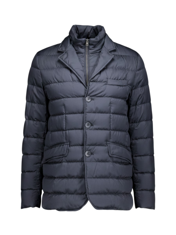 Blauwe winterjas met afneembare binnenkant Herno