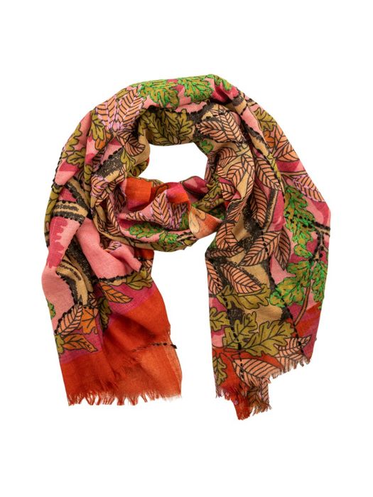 Pink sjaal in Merino wol Wom Bo'Vie
