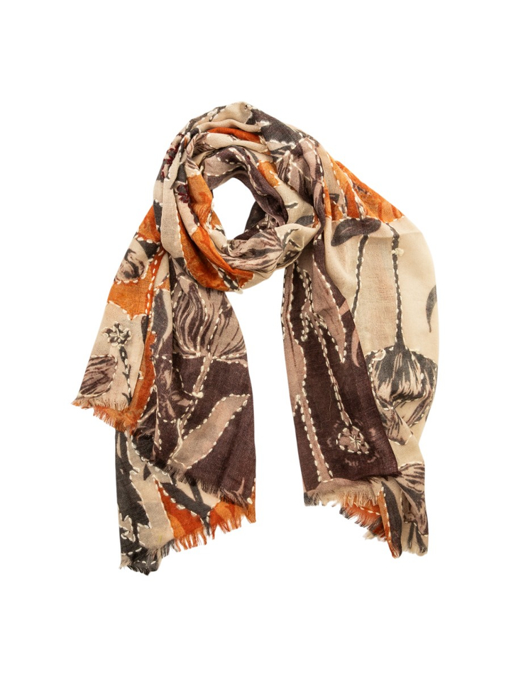 Camel sjaal in Merino wol Myst Bo'Vie