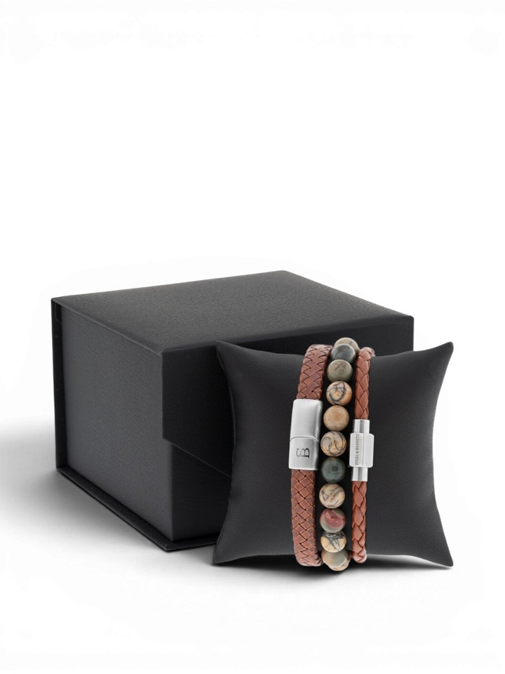 Gift Set Triple cognac Steel And Barnett 