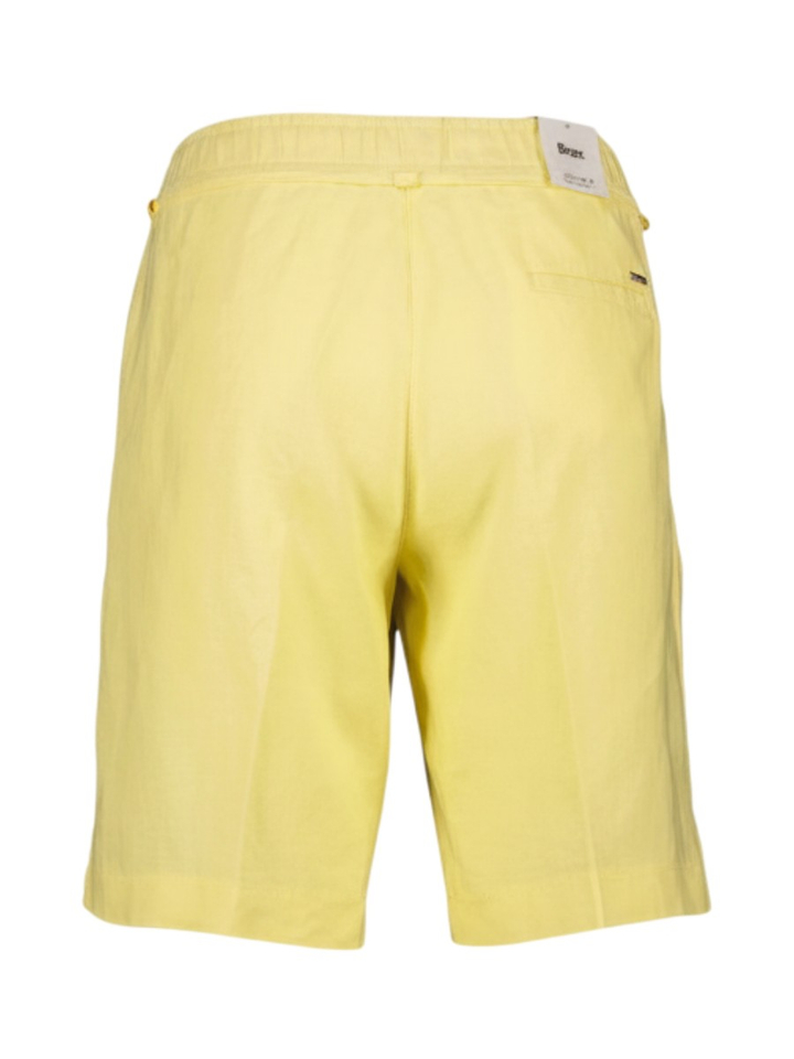 Gele linnen short Brax