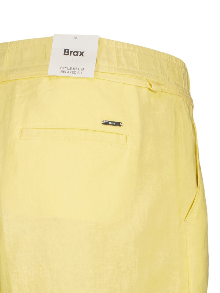 Gele linnen short Brax