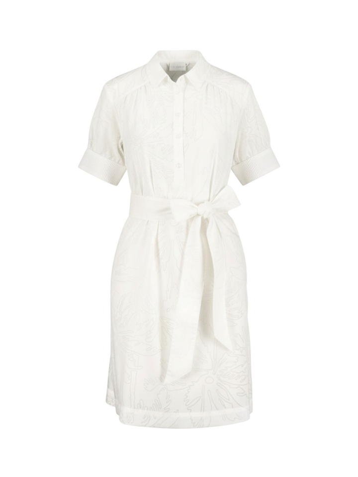 Off White jurk met fijne print Erika Due Amanti 