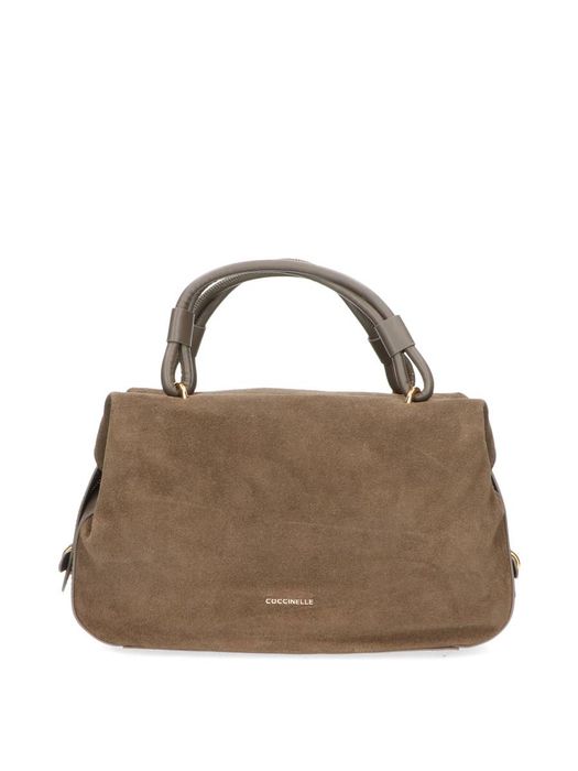 Kaki groene handtas in suede Lizzie Suede Coccinelle