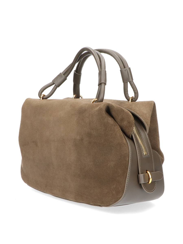 Kaki groene handtas in suede Lizzie Suede Coccinelle