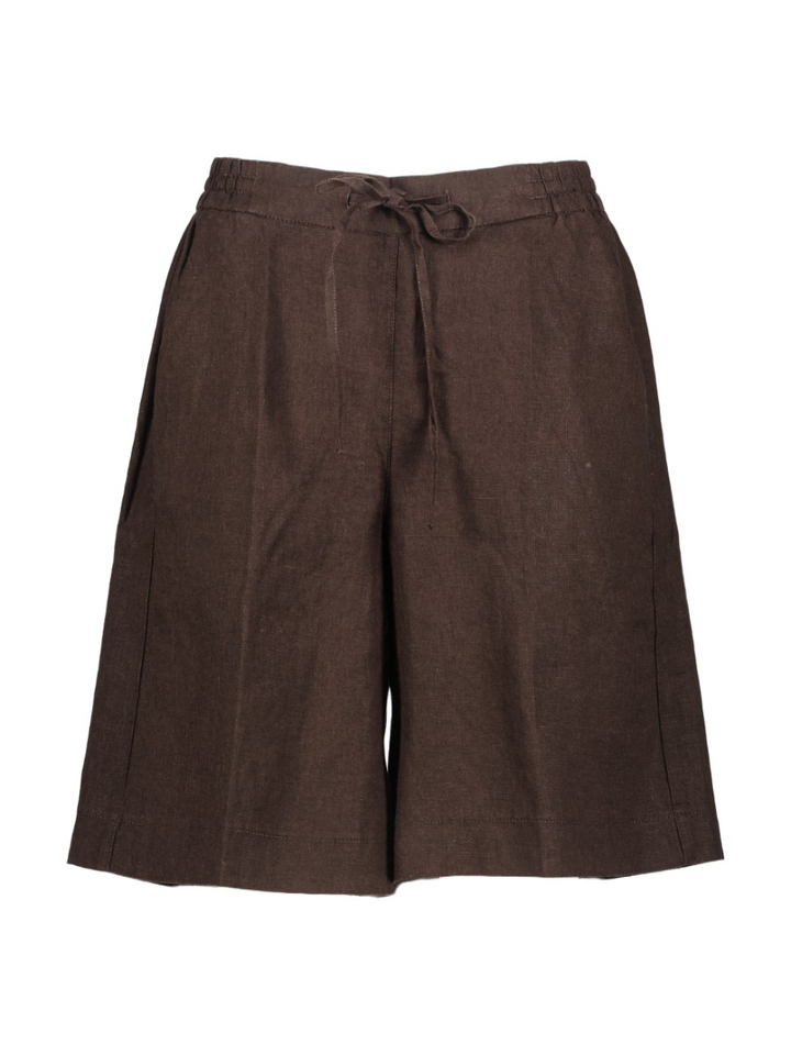 Bruine linnen short Sanny Mac