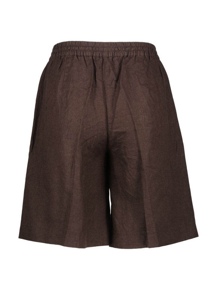 Bruine linnen short Sanny Mac
