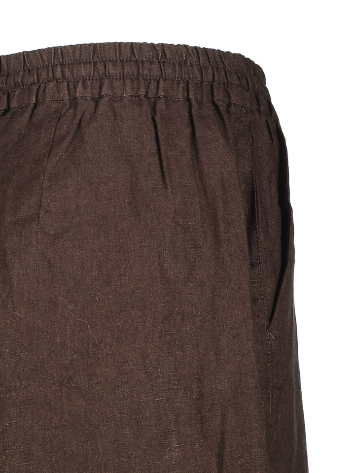 Bruine linnen short Sanny Mac