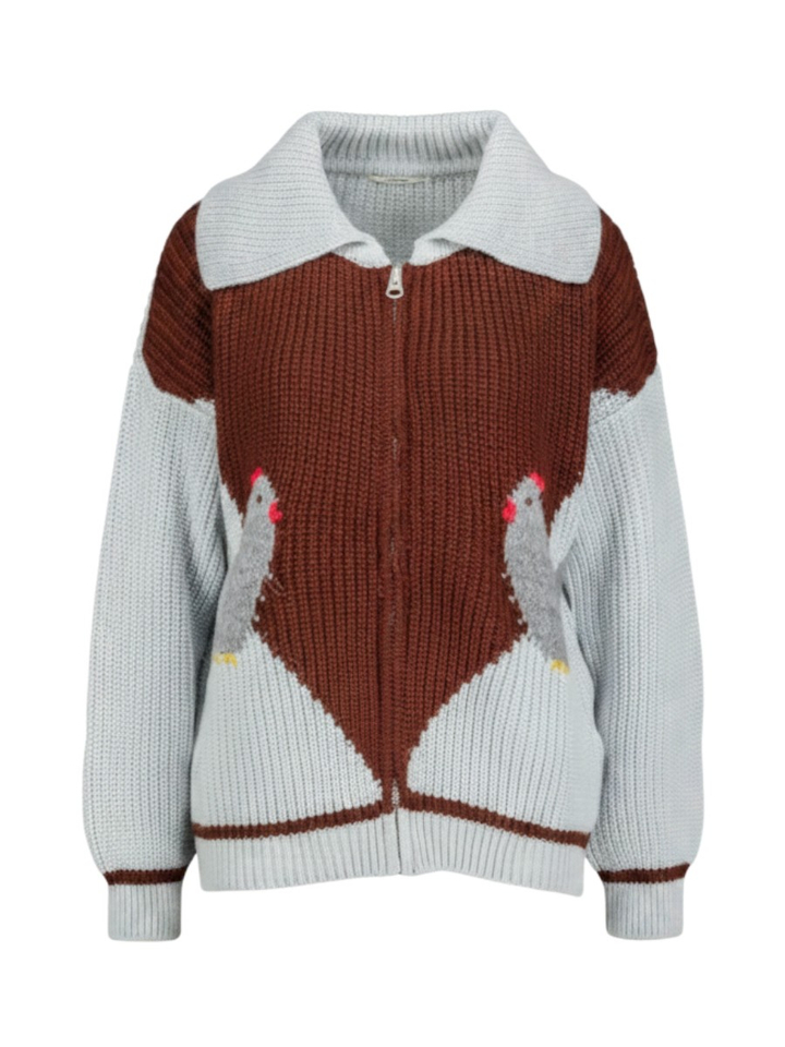 Gebreide multicolor gilet Farm Cielo DR Bloom