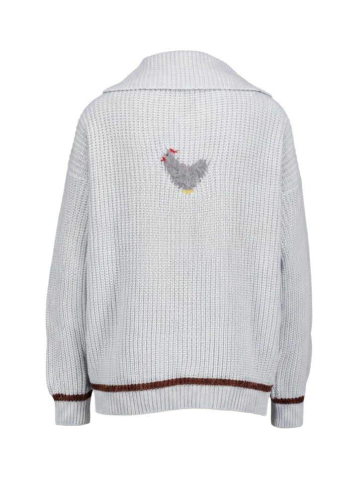 Gebreide multicolor gilet Farm Cielo DR Bloom