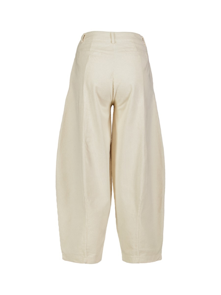Beige ballon fit broek in ribfluweel Dado Amarillo DR Bloom