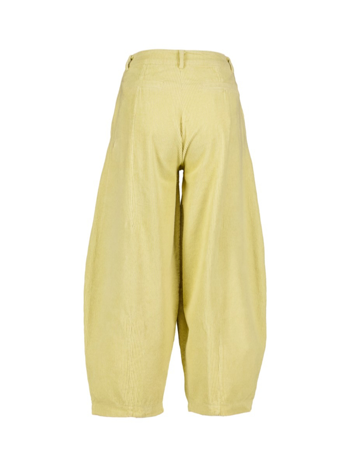 Gele ballon fit broek in ribfluweel Dado Crudo DR Bloom