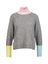 Grijze gebreide trui met kleur detailJersey Giggle DR Bloom 