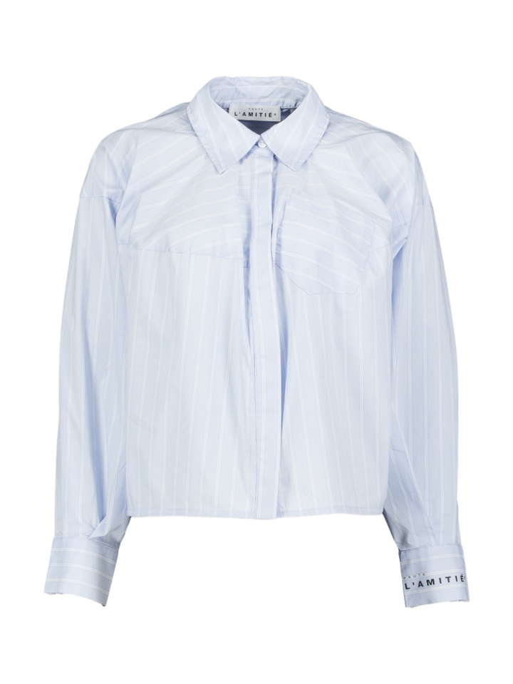 Blauwe gestreepte blouse Haute L'amitie