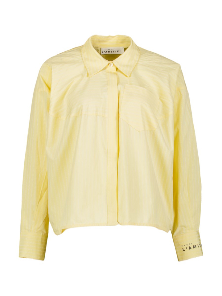 Gele gestreepte blouse Haute L'amitie 