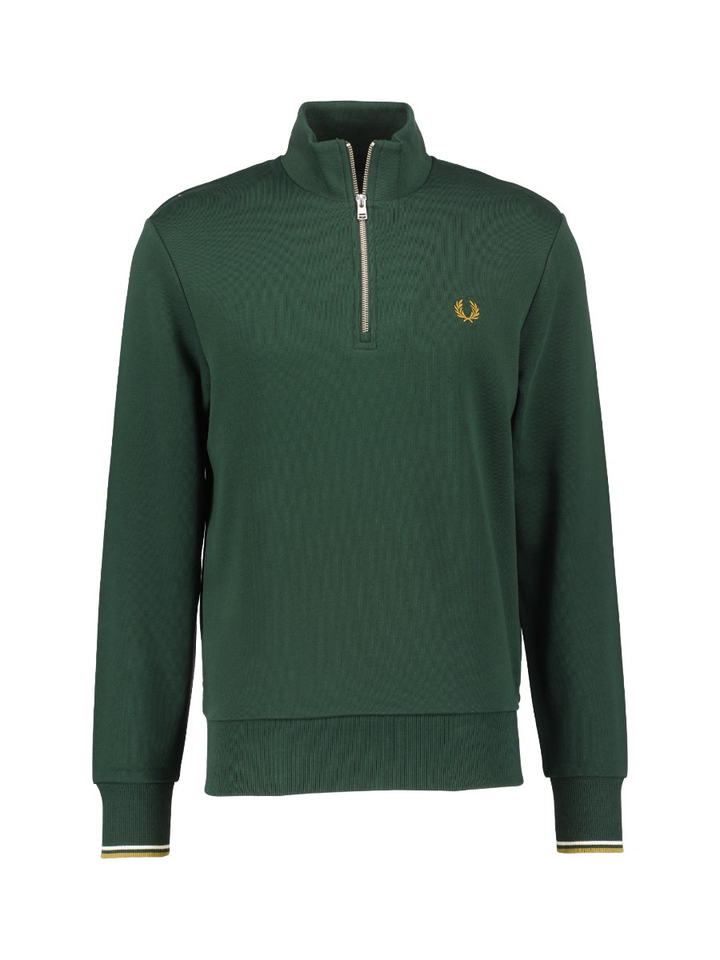 Groene sweatshirt met rits Fred Perry