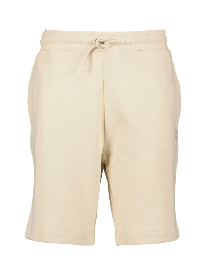 Beige katoenen short met zakken en elastische taille Lyle&Scott
