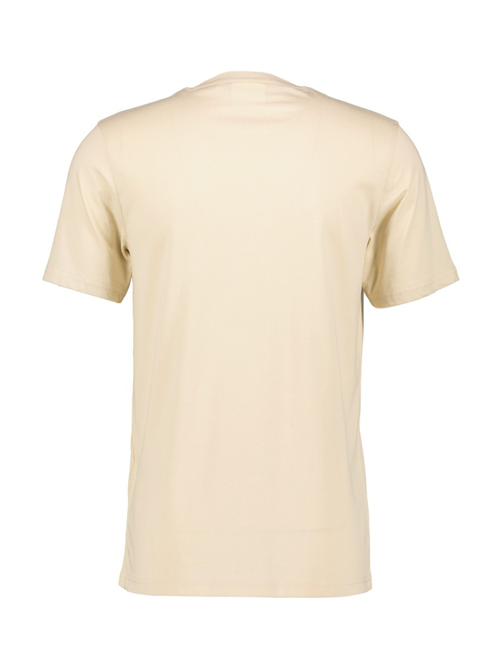 Beige katoenen T-shirt met korte mouwen en ronde hals Lyle&Scott