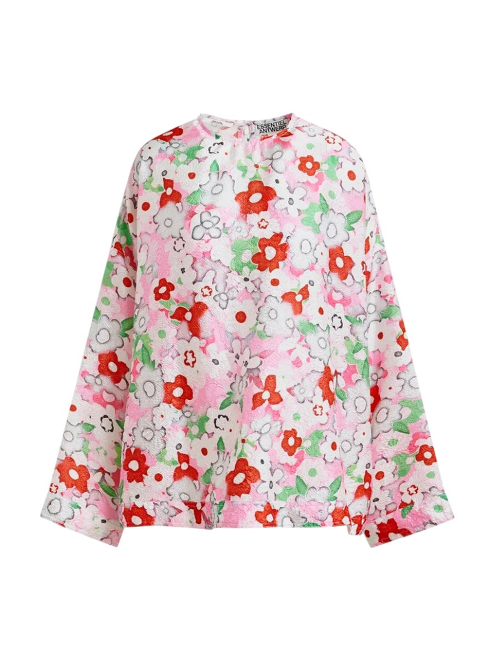 Oversized bloes met bloemenprint Janvier Essentiel 