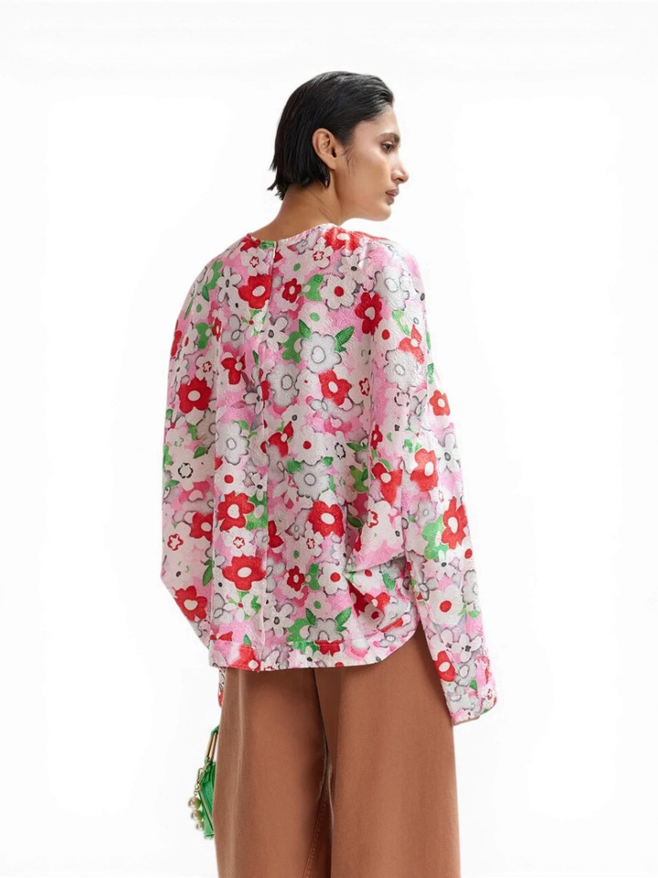 Oversized bloes met bloemenprint Janvier Essentiel 