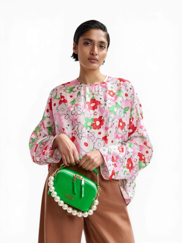 Oversized bloes met bloemenprint Janvier Essentiel 
