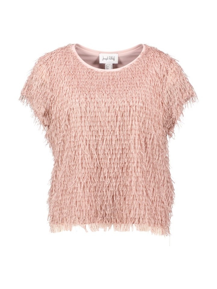 Roze t-shirt met fringes Joseph Ribkoff