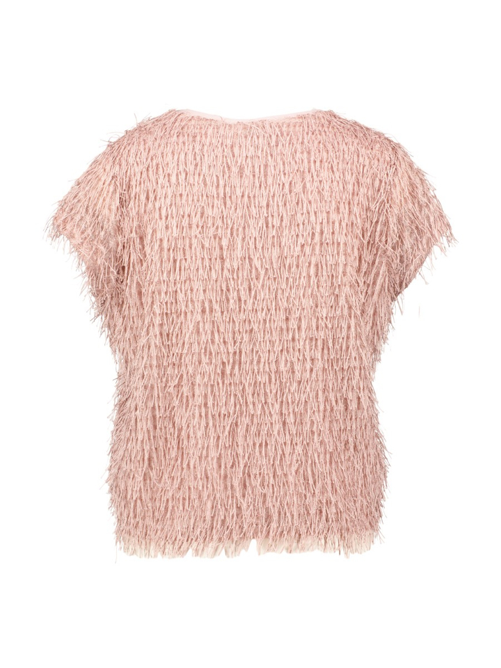Roze t-shirt met fringes Joseph Ribkoff