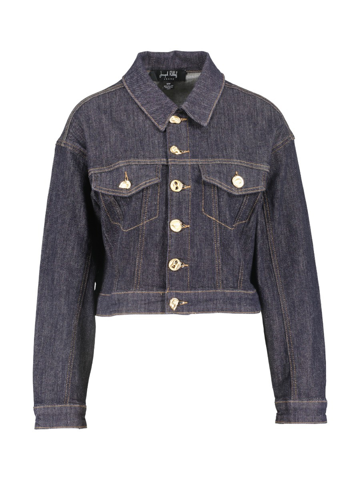Zwarte jeansjas met sierlijke knopen Joseph Ribkoff