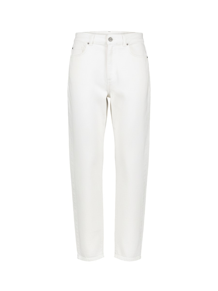 Créme kleurige barrel jeans met hoge taille  Yaya