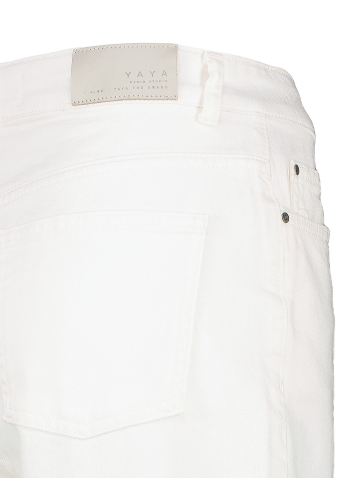 Créme kleurige barrel jeans met hoge taille  Yaya