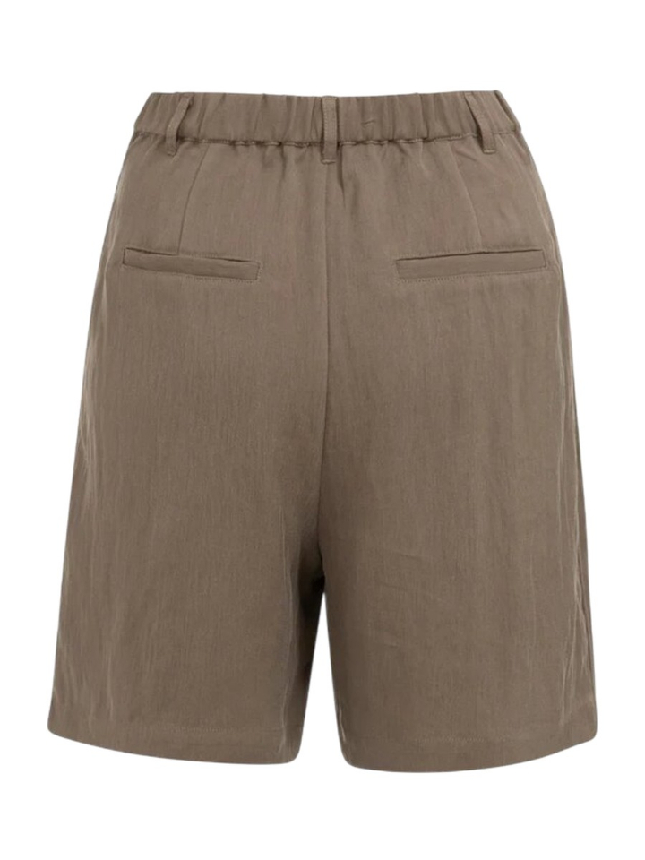 Bruine geweven bermudashort YAYA 