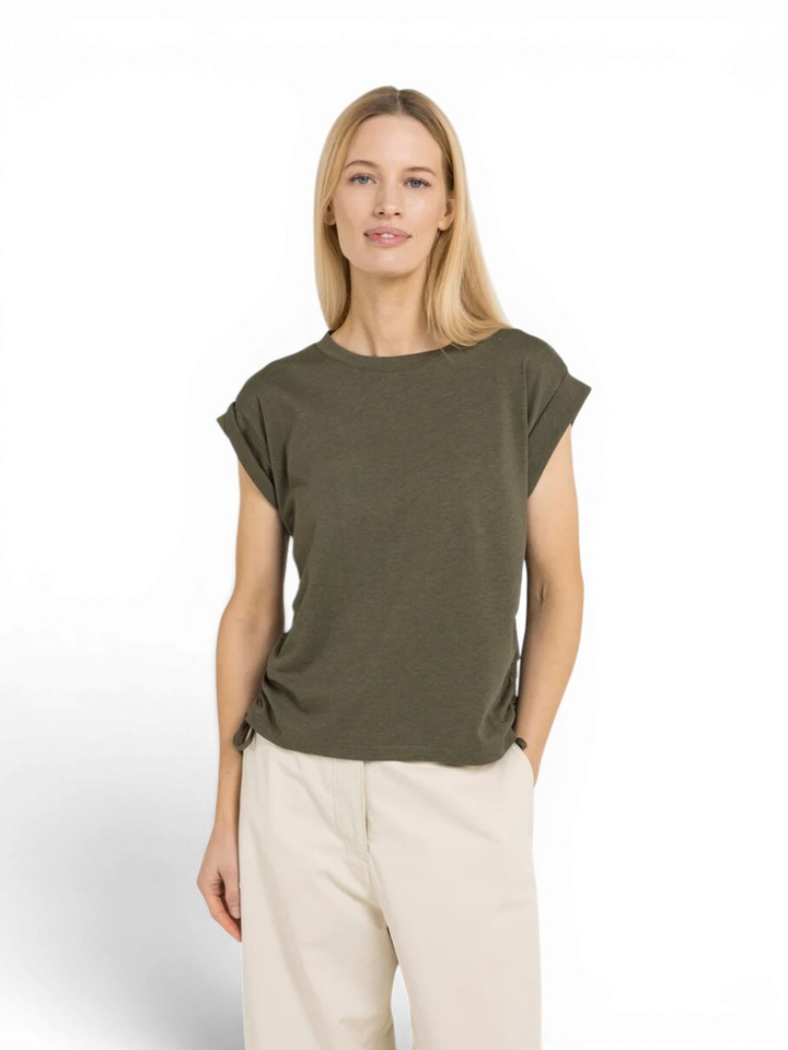 Kaki T-shirt met strop Yaya 