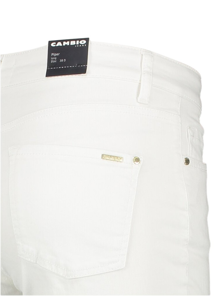 Pure white stone straight jeans Cambio 
