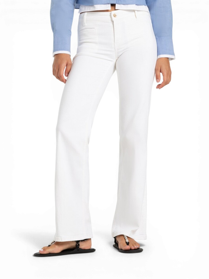 Pure white stone straight jeans Cambio 