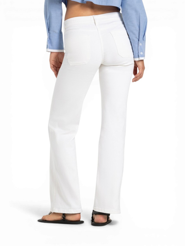 Pure white stone straight jeans Cambio 