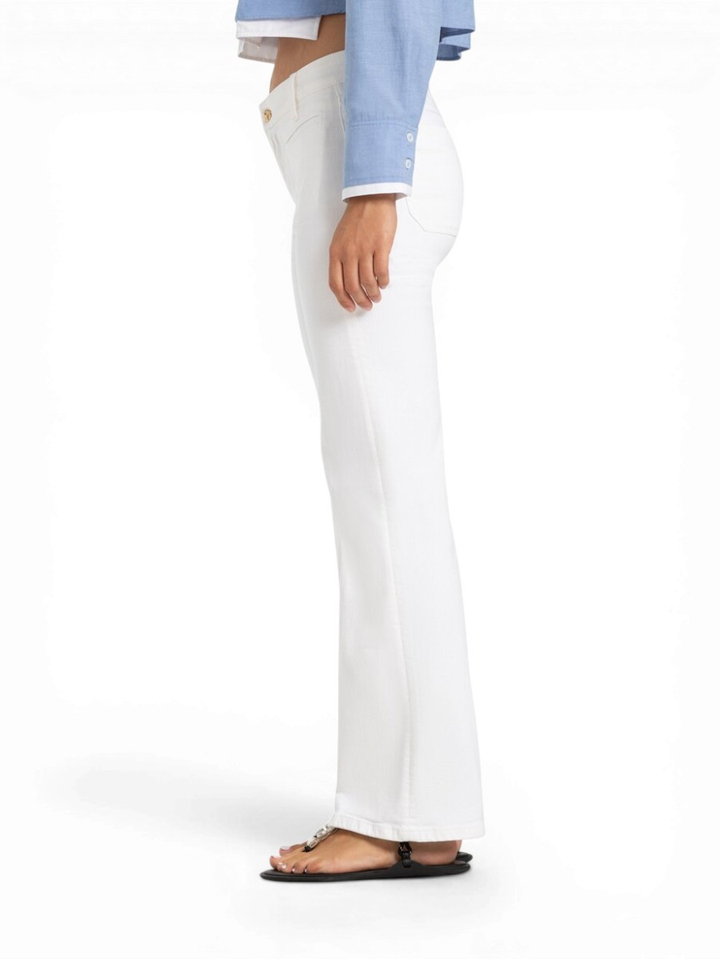 Pure white stone straight jeans Cambio 